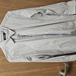 RLX Ralph Lauren White and Gray Button Down Shirt
